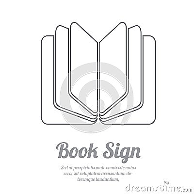 Book L Vector Illustration