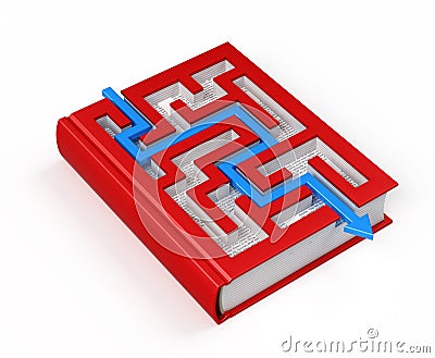 Book labyrinth concept Stock Photo