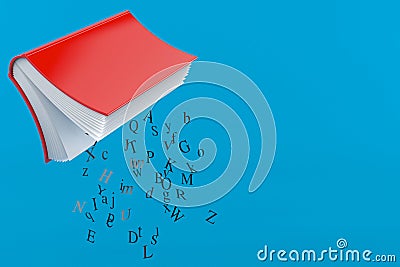 Book with letters Stock Photo