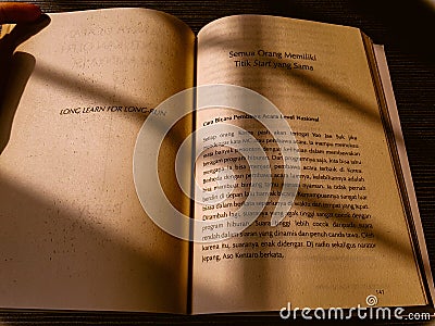 Book photography or book picture with light and shadow Stock Photo