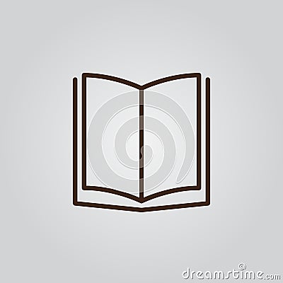 Book line icon, outline vector logo illustration Vector Illustration