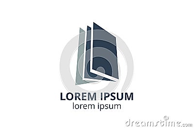 Book logo design Vector Illustration