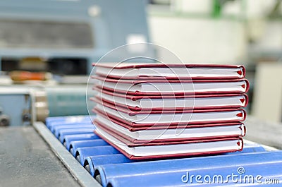 Book, magazine production line Stock Photo