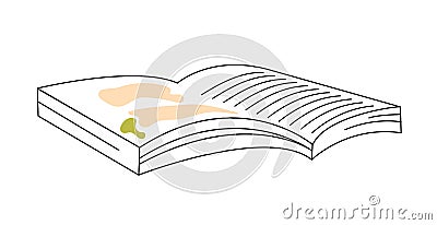 Book or notebook line concept Vector Illustration