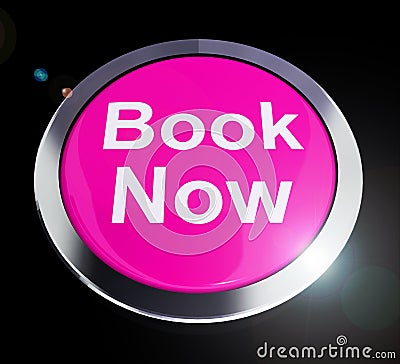 Book now concept icon showing reservations and appointments online - 3d illustration Cartoon Illustration