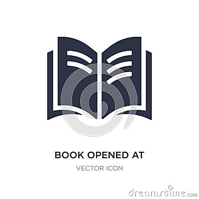 book opened at center icon on white background. Simple element illustration from UI concept Vector Illustration