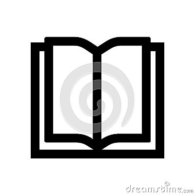 Opened Book outline icon vector eps10. book sign. book icon vector sing. Vector Illustration