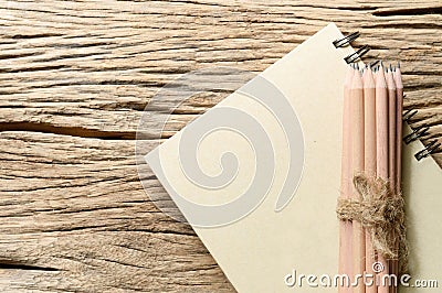 Book and pencil Stock Photo