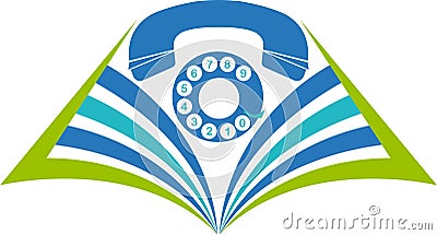 Book phone logo Vector Illustration
