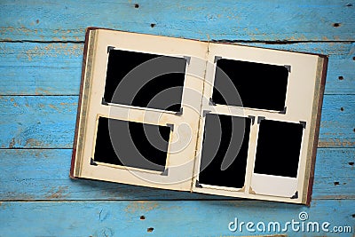 Book with photo frames Stock Photo