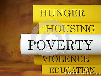 Poverty - Books Stock Photo