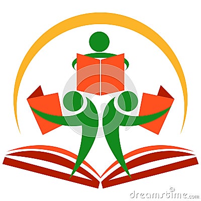 education students logo Vector Illustration