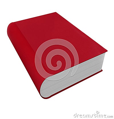 Book Red 3d Cover Novel Fiction Advice Help Manual Stock Photo