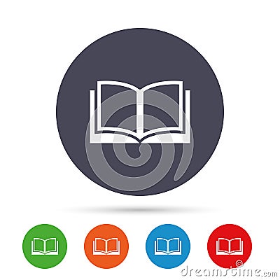 Book sign icon. Open book symbol. Vector Illustration