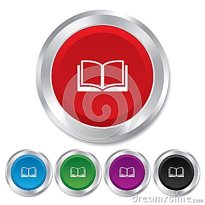 Book sign icon. Open book symbol. Vector Illustration