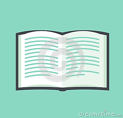 Book sign and symbol. Education concept in flat style. Vector Illustration