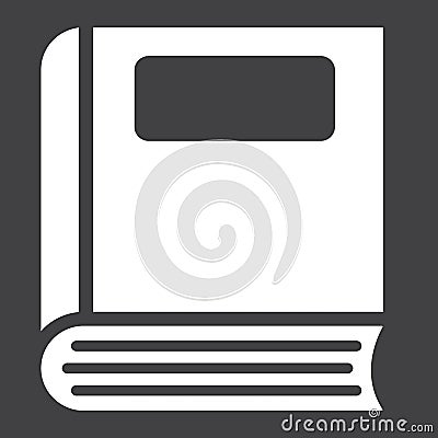 Book solid icon, Education and school Vector Illustration