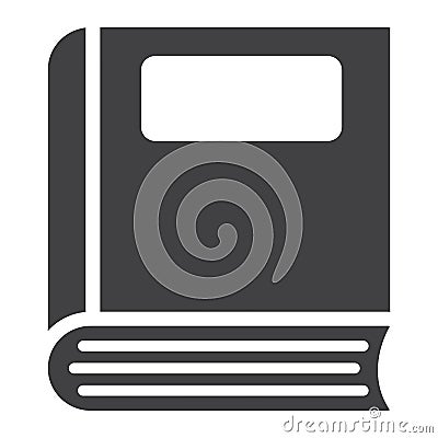 Book solid icon, Education and school Vector Illustration