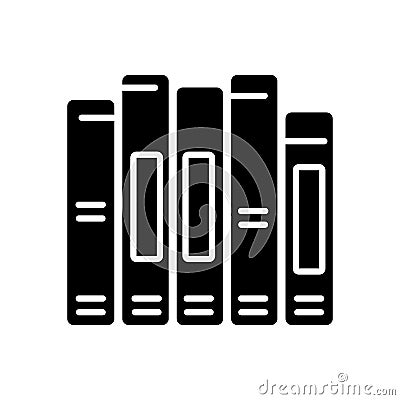 Book spine vector icon. Solid design. Vector Illustration