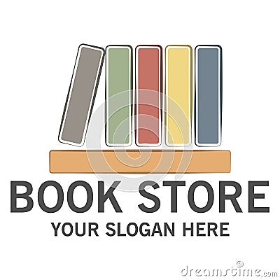 Book store logo Vector Illustration