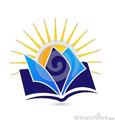 Book And Sun Logo Stock Vector - Image: 49359167