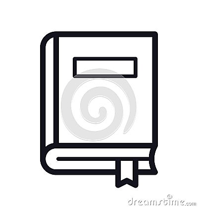 Book symbol textbook vector icon Vector Illustration