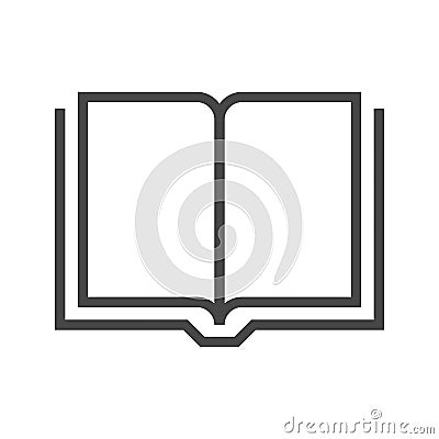 Book Thin Line Vector Icon Vector Illustration