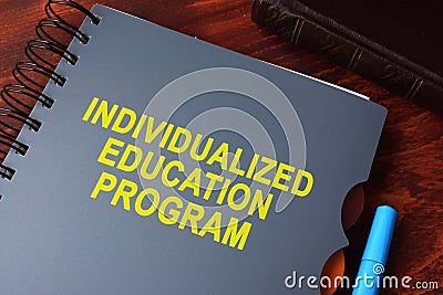 Book with title individualized education program (IEP) Stock Photo