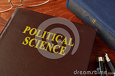 Book with title political science. Stock Photo