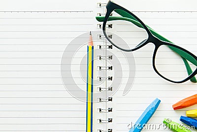 Book white paper for writing. Stock Photo