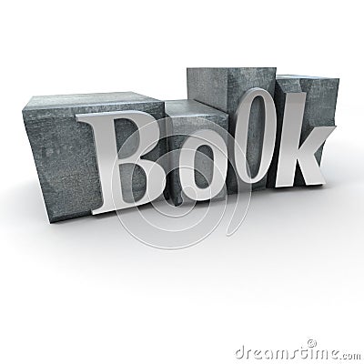 Book written in print letter cases Stock Photo