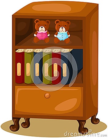 Bookcase Vector Illustration