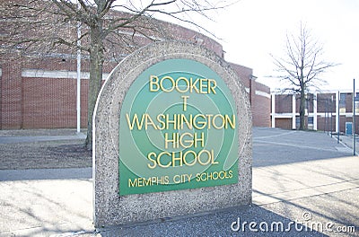 Booker T. Washington High School, Memphis, TN Editorial Stock Photo