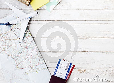 Booking Ticket Travel Traviling Planning Concept Stock Photo