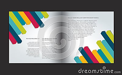 Booklet page. Magazine layout for infographics. Vector Illustration