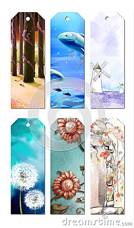 Bookmark Designs Stock Photo