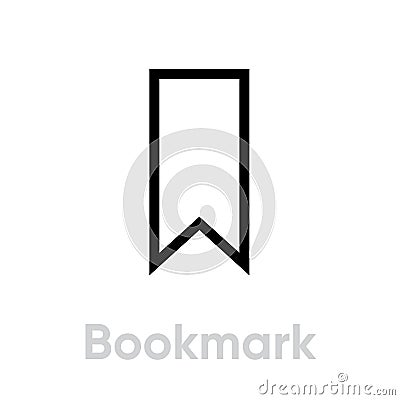 Bookmark icon. Editable Line Vector. Vector Illustration