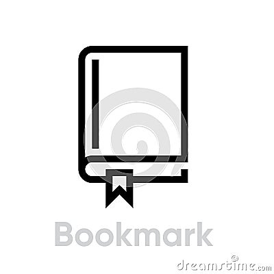 Bookmark icon. Editable Vector Outline. Vector Illustration