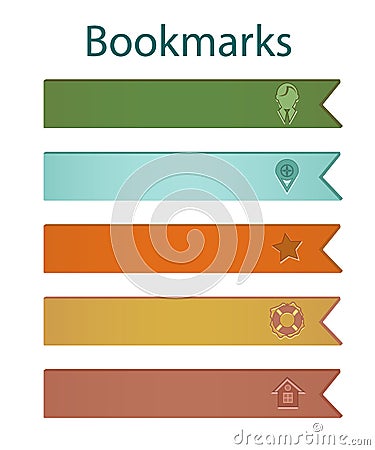 Bookmark icons forest Vector Illustration