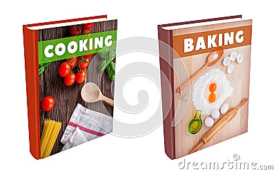 Books - Cooking and Baking Stock Photo