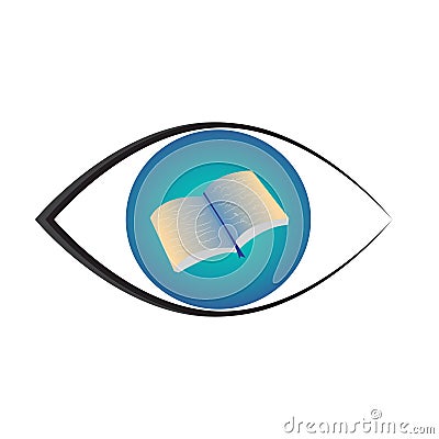 Books eye vector Vector Illustration