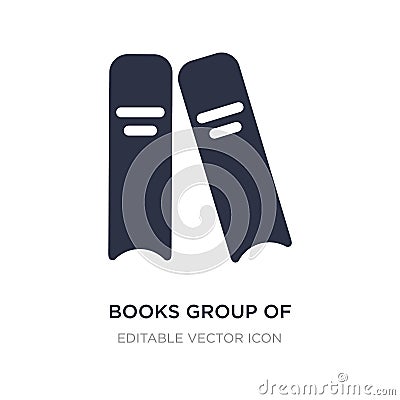 books group of three from side view icon on white background. Simple element illustration from Education concept Vector Illustration