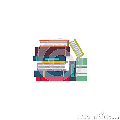 Books, icon books, textbook. Vector illustration. EPS 10 Stock Photo