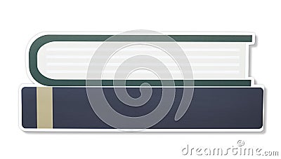 Books icon in a white background Stock Photo