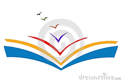 Education logo. Book icon vector. Education freedom concept. Vector Illustration