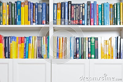 Books out of focus background texture Stock Photo