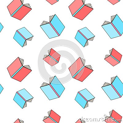 Books pattern seamless Vector Illustration