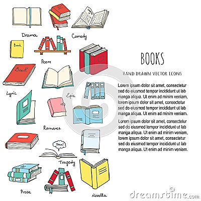 Books and reading Vector Illustration