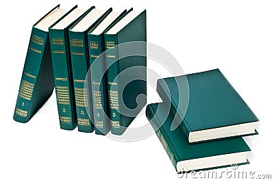 Books in a row Stock Photo