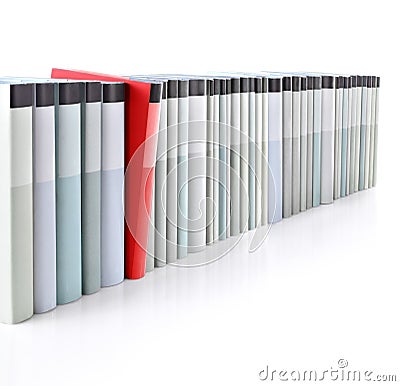 Books in a row Stock Photo